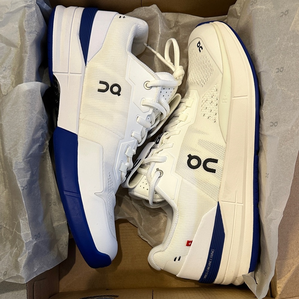 The Roger Pro by On Running - White and Indigo Men's Sneakers - Picture 2 of 6
